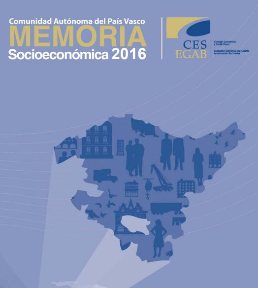 Portada de la Memoria socioeconmica CESV 2016
